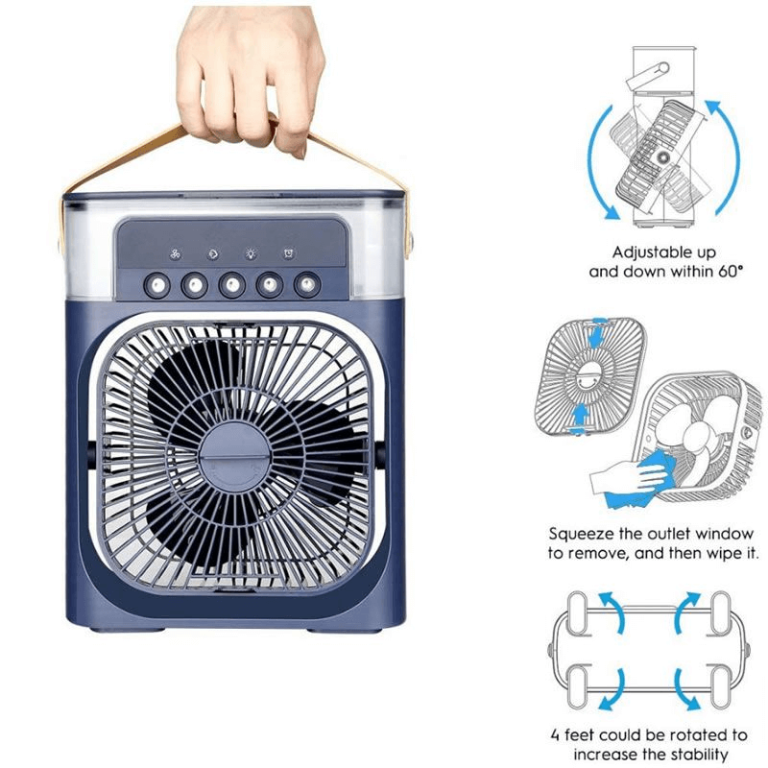 Portable Air Cooler Fan | 7 Colours LED